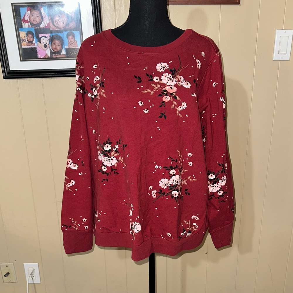 Torrid Flowered Sweatshirt, Size 3X